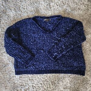Love Tree Blue V-Neck Sweater